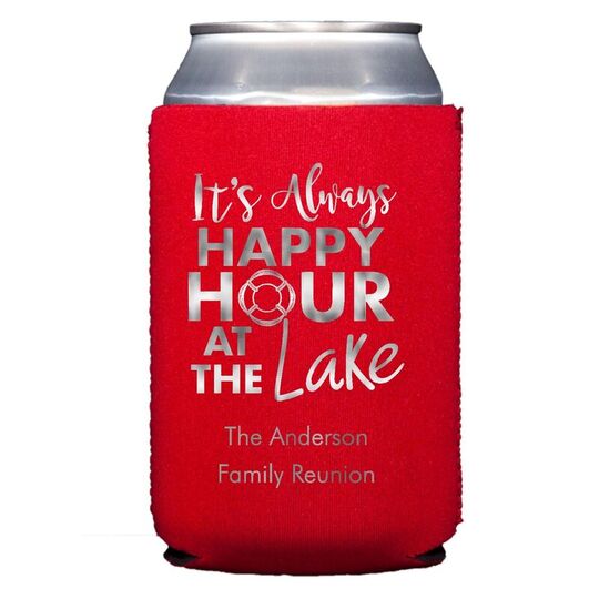 Happy Hour at the Lake Collapsible Koozies